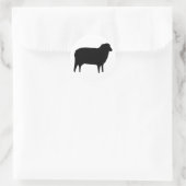 zwart schaaictogram ronde sticker (Tas)