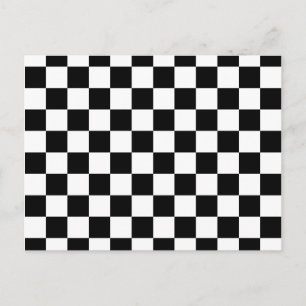 Zwart schaakbordpatroon briefkaart