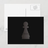 Zwart schaakstuk briefkaart (Voorkant / Achterkant)