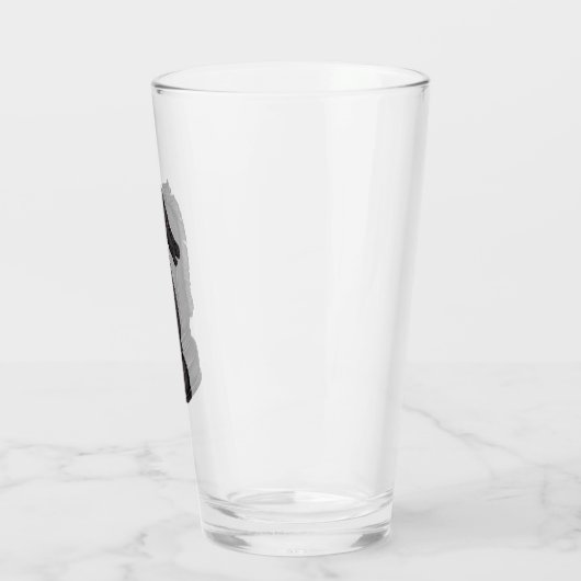 zwart schaakstuk glas (Links)