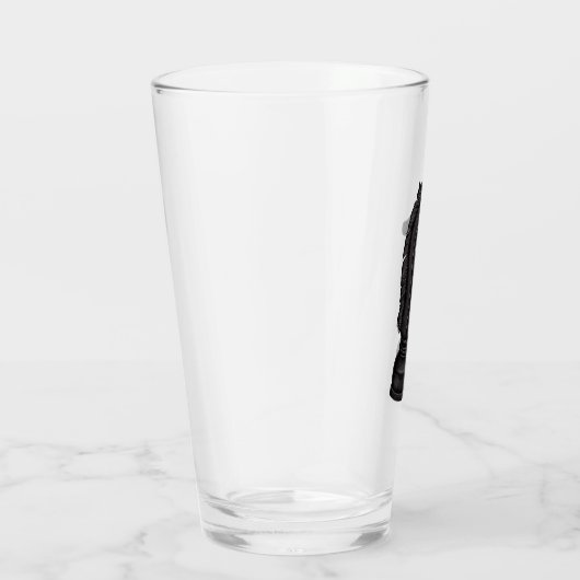 zwart schaakstuk glas (Rechts)