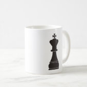 Zwart schaakstuk koffiemok (Voorkant rechts)