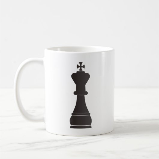 Zwart schaakstuk koffiemok (Links)