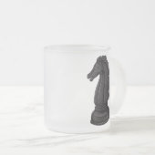 zwart schaakstuk matglas koffiemok (Voorkant rechts)