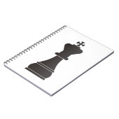 Zwart schaakstuk notitieboek (Linkerzijde)