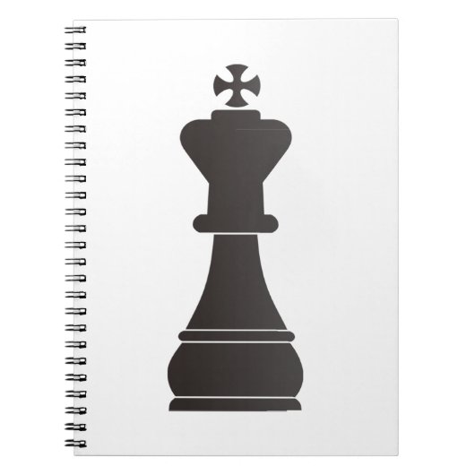 Zwart schaakstuk notitieboek (Voorkant)