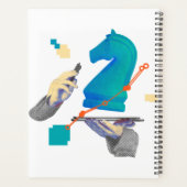  zwart schaakstuk planner (Achterkant)