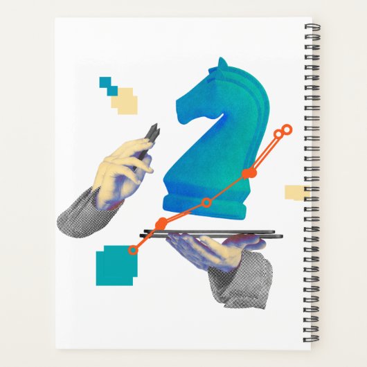  zwart schaakstuk planner (Achterkant)