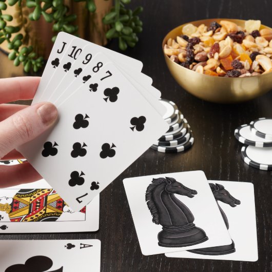  zwart schaakstuk pokerkaarten (Insitu)
