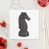  zwart schaakstuk servet (Insitu)