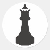 Zwart schaakstuk Stickers (Voorkant)