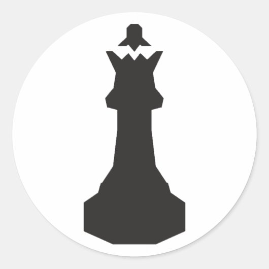 Zwart schaakstuk Stickers (Voorkant)