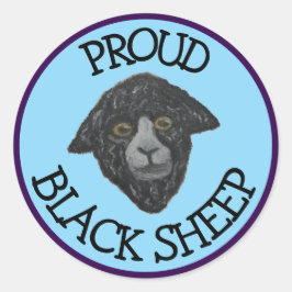 Zwart Schaap Blauw\Paarse Sticker