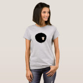 Zwart schaap cartoon illustratie t-shirt (Voorkant volledig)
