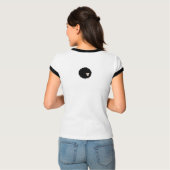 Zwart schaap cartoon illustratie t-shirt (Achterkant volledig)