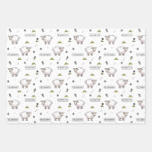 Zwart Schaap Eid Mubarak Kinder Inpakpapier Vel (Voorkant)