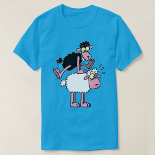 Zwart schaap en schaap t-shirt