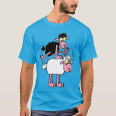 Zwart schaap en schaap t-shirt (Voorkant)