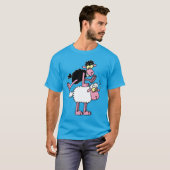 Zwart schaap en schaap t-shirt (Voorkant volledig)