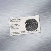 zwart schaap | Koele Cartoon Magnetisch Visitekaartje (Voorbeeld)