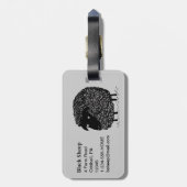 Zwart Schaap met  Tekst Bagagelabel (Achterkant verticaal)