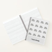 Zwart Schaap Schets Patroon Notitieboek (Binnen)