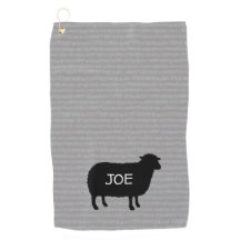 Zwart Schaap Silhouet met Aangepaste Tekst