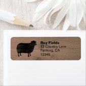 Zwart Schaap Silhouet Retouradres Labels (Insitu)