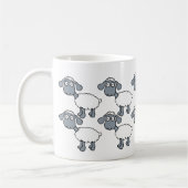 Zwart Schaap Wit Flock Opvallen in de menigte! Koffiemok (Links)