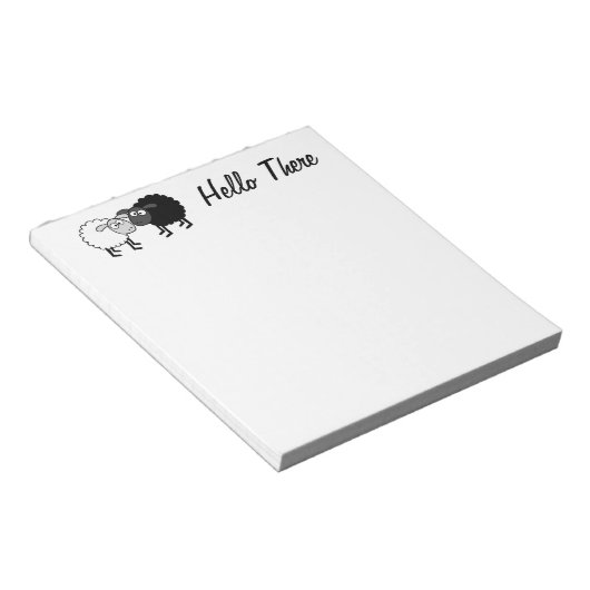 Zwart schaap wit Notitieblok 5,5 x 6 inch 40 pagin (Schuin)