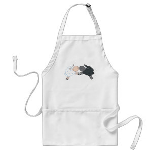 Zwart Schaap Wit Schaap Standaard Schort