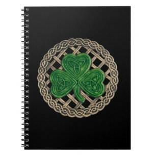 Zwart schamsteen op celtic Knots Spiral Notitieboe Notitieboek