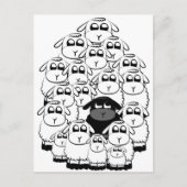 Zwart schapen briefkaart (Voorkant)
