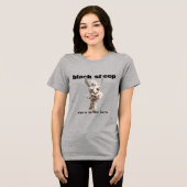 Zwart Schapen Lama Tri-Blend T-shirt (Voorkant volledig)