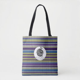 Zwart Schapengarens & Woollies Knit Print Tas