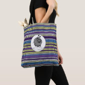 Zwart Schapengarens & Woollies Knit Print Tas (Dichtbij)