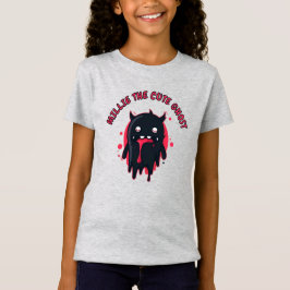 Zwart Schattige Kawaii Ghost T-shirt