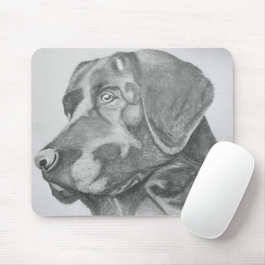 Zwart schetsenmuisblok muismat (Met muis)