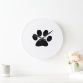Zwart schilderpapier Patroon Cute Giften White Coo Grote Klok (Huis)