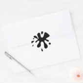 Zwart schilderspatbord ronde sticker (Envelop)