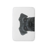 Zwart Schnauzer badmat, oorspronkelijk ontwerp van Badmat (Voorkant Verticaal)
