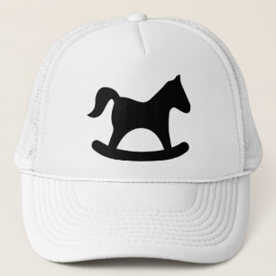 Zwart Schommelpaard Trucker Pet