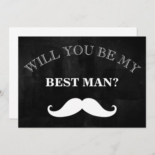 Zwart schoolbord, ben jij mijn beste man? kaart (Voorkant / Achterkant)