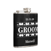 Zwart schoolbord De Groomsman bruiloft Heupfles (Rechts)