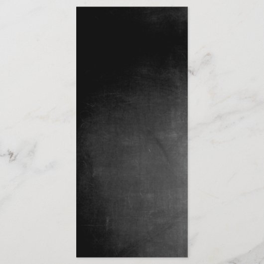 Zwart schoolbord Elegant Slim Dinner Menu (Achterkant)