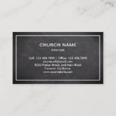 Zwart schoolbord Jezus Christus Kruis Pastor Visitekaartje (Achterkant)