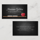 Zwart schoolbord Visitekaartje van de leraar (Voorkant / Achterkant)