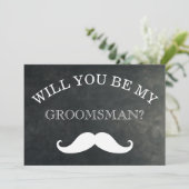 Zwart schoolbord zal je mijn bruidsjonker zijn kaart (Staand voorkant)