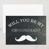 Zwart schoolbord zal je mijn bruidsjonker zijn kaart (Voorkant / Achterkant)