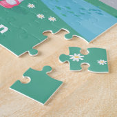 Zwart schoolmeisje Aangepast Jigzaag Puzzle Legpuzzel (Zijkant)